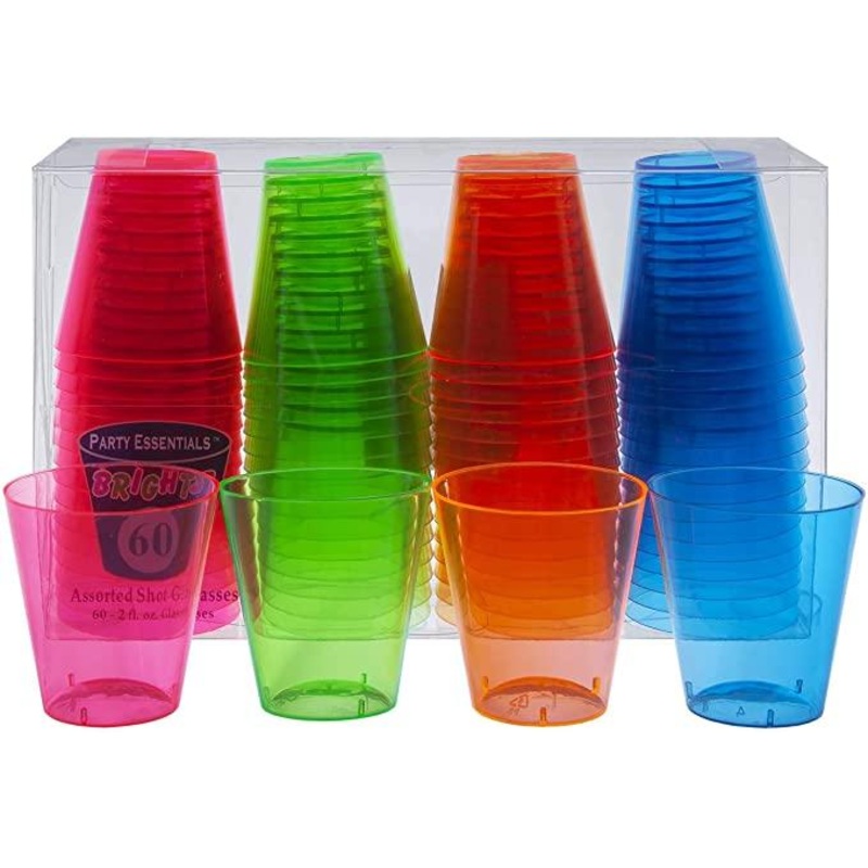 Neon Plastic Shot Glass 2 oz.  | 60ct