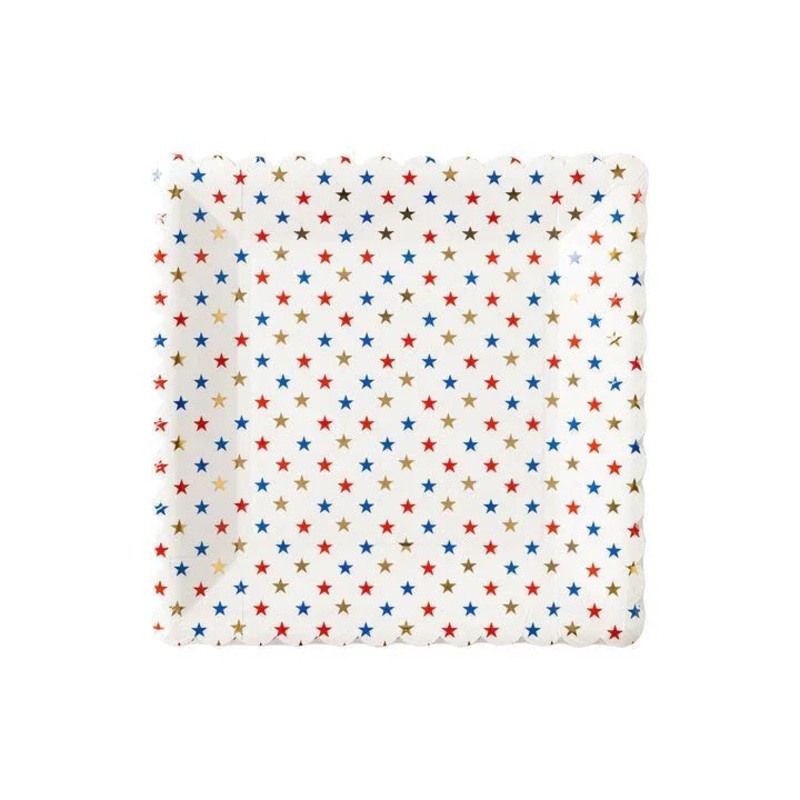 Square Star Scallop Paper Plate 9 | 8 ct