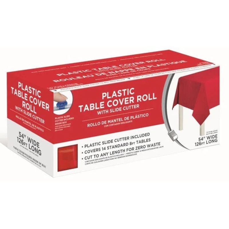 Apple Red Boxed Table Roll 54in x 126ft | 1ct