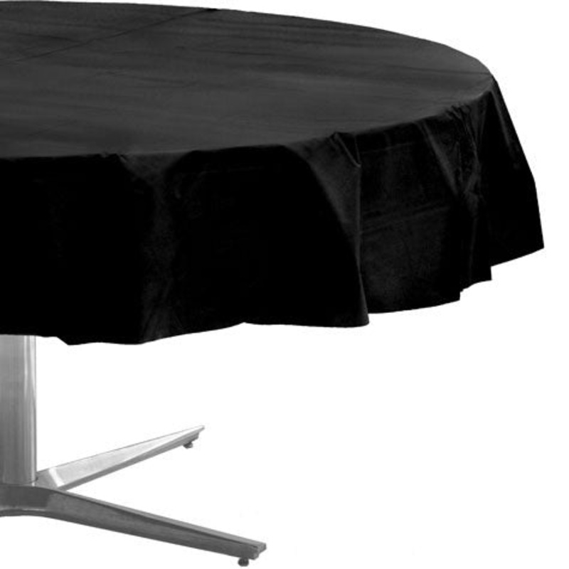 Black Round Table Cover 84 | 1ct