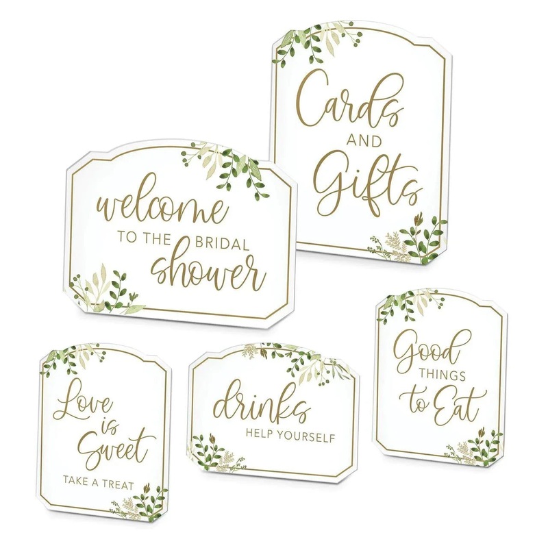 Botanical Greenery Bridal Shower Sign Set | 1ct
