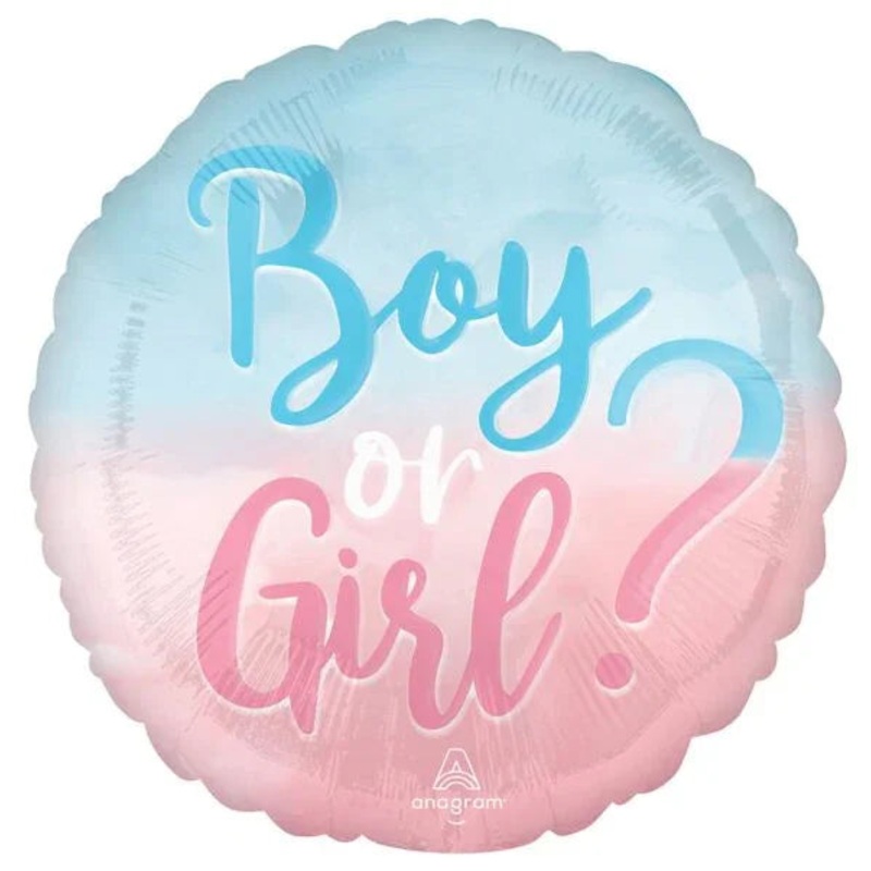 Boy or Girl Gender Reveal Foil Mylar Balloon 18 | 1ct