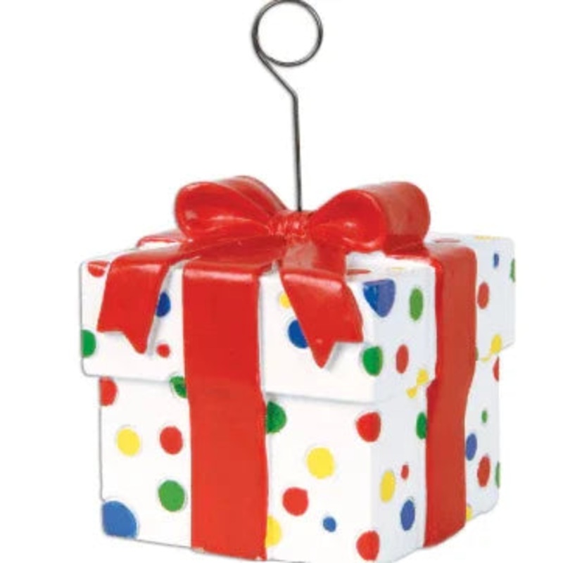 Dots Gift Box Photo/Balloon Holder | 1 ct