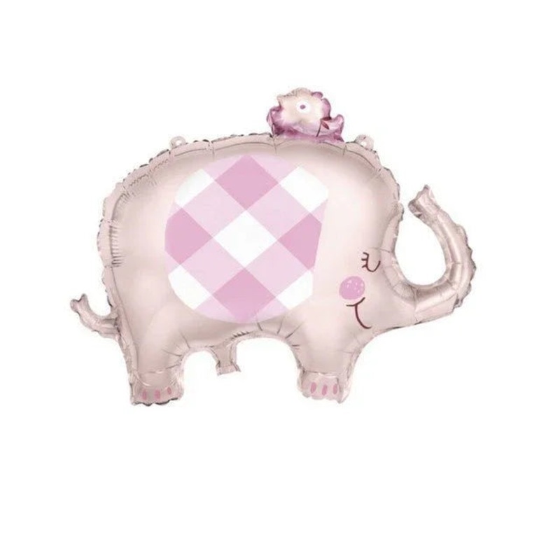 Giant Floral Pink Elephant Mylar Foil Balloon 29 | 1ct