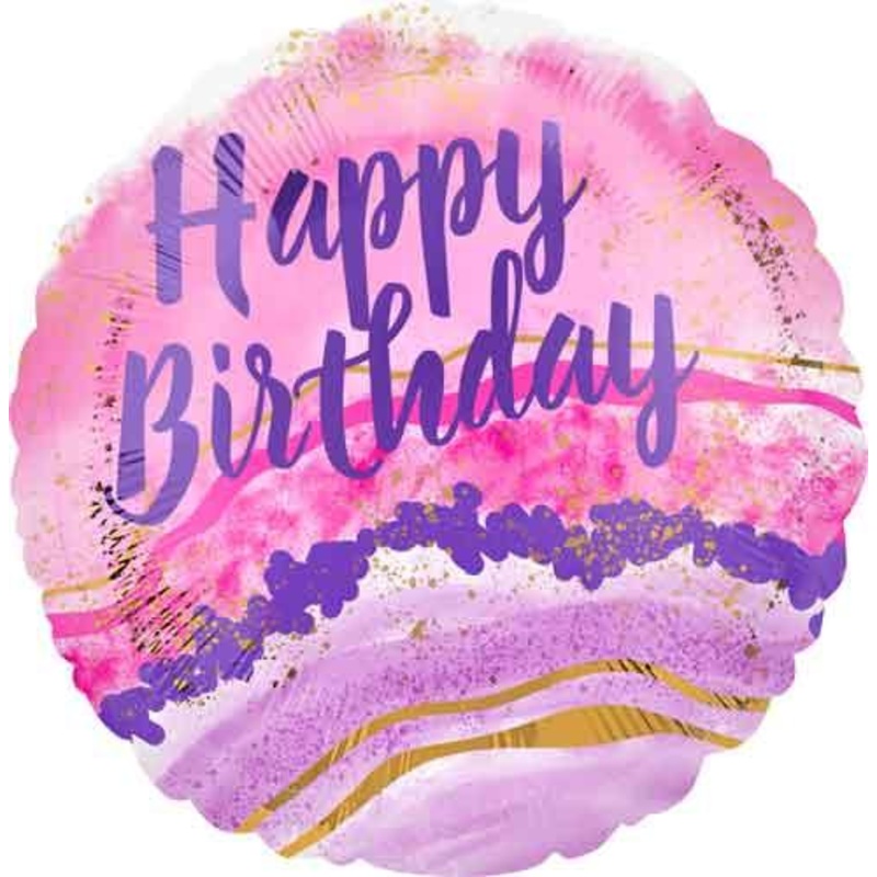 Happy Birthday Watercolor Mylar Balloon 18 | 1ct