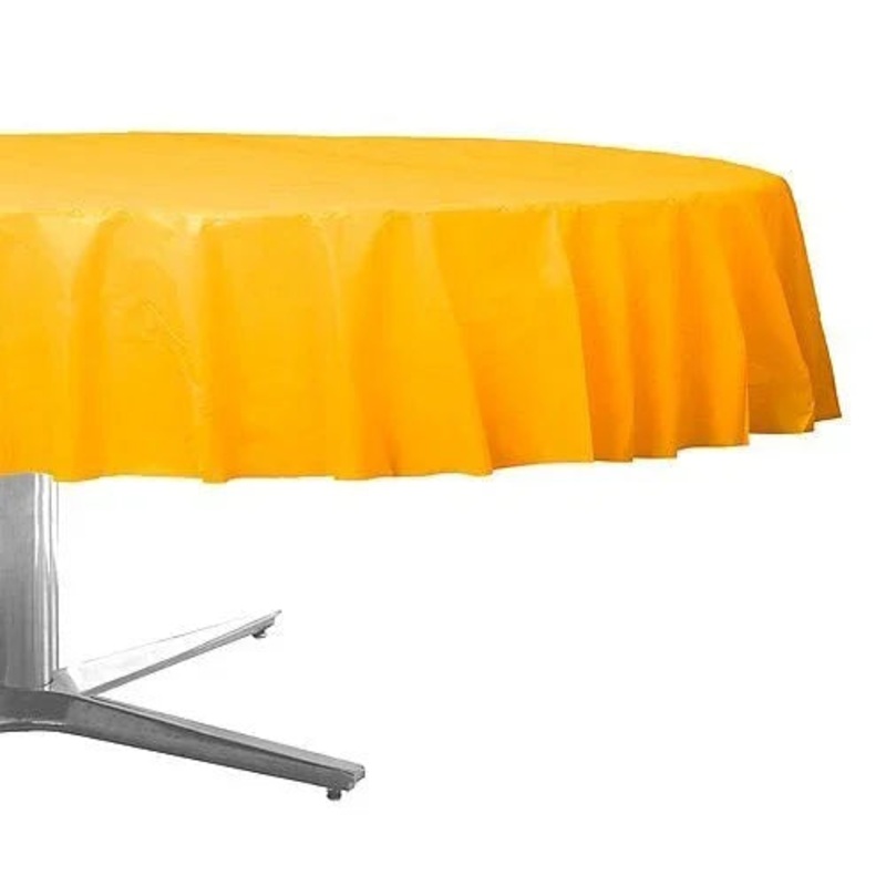 Yellow Round Table Cover 84 | 1ct