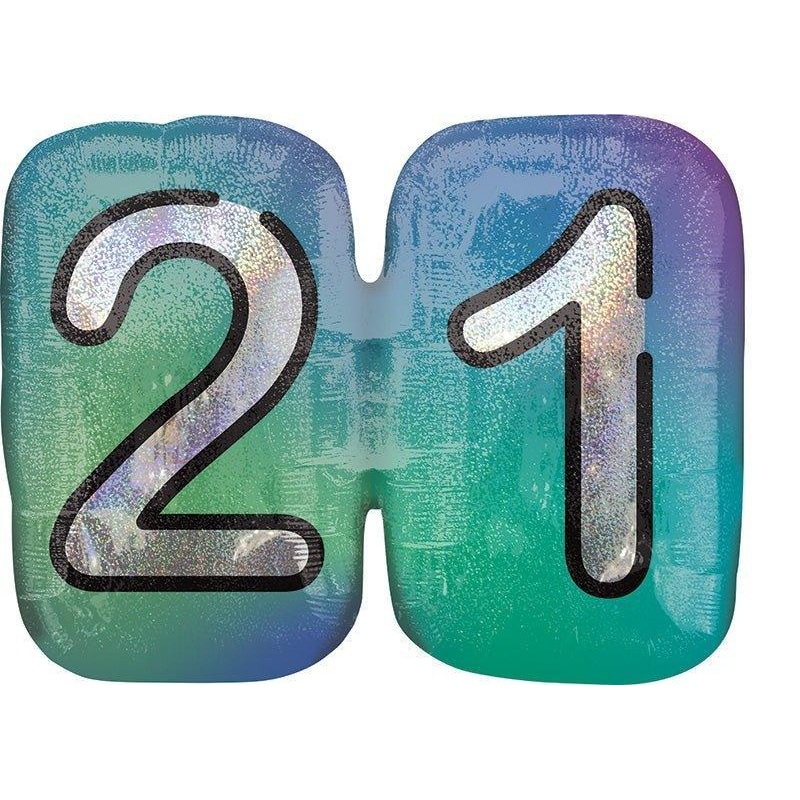 21 Birthday Supershape Mylar Balloon 27 | 1 ct