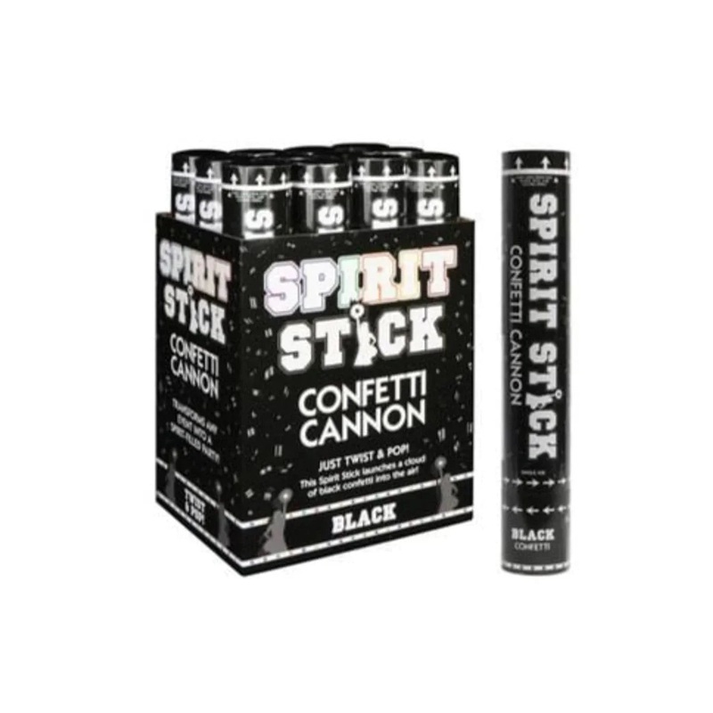Confetti Spirit Stick Cannon Black 12 |  1 ct