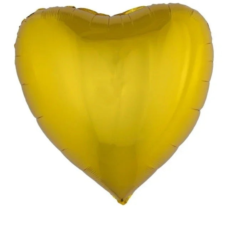 Gold Heart SuperShape Mylar Balloon 30 | 1 ct