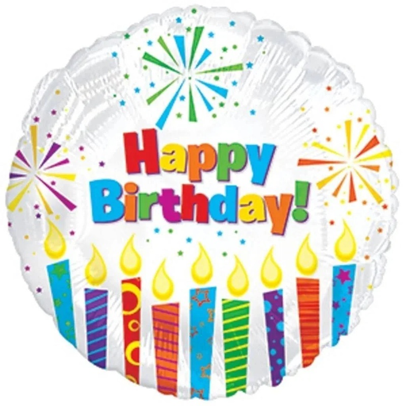 Happy Birthday Day Sparkling Candles Supershape Mylar Balloon 31 | 1ct
