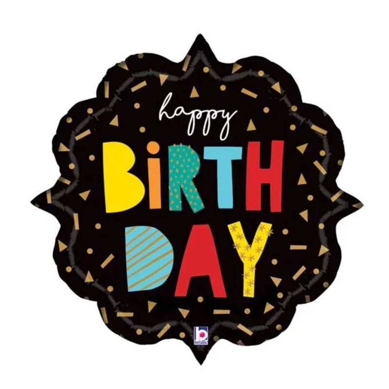 Happy Birthday Ornate Supershape Balloon 31 | 1ct