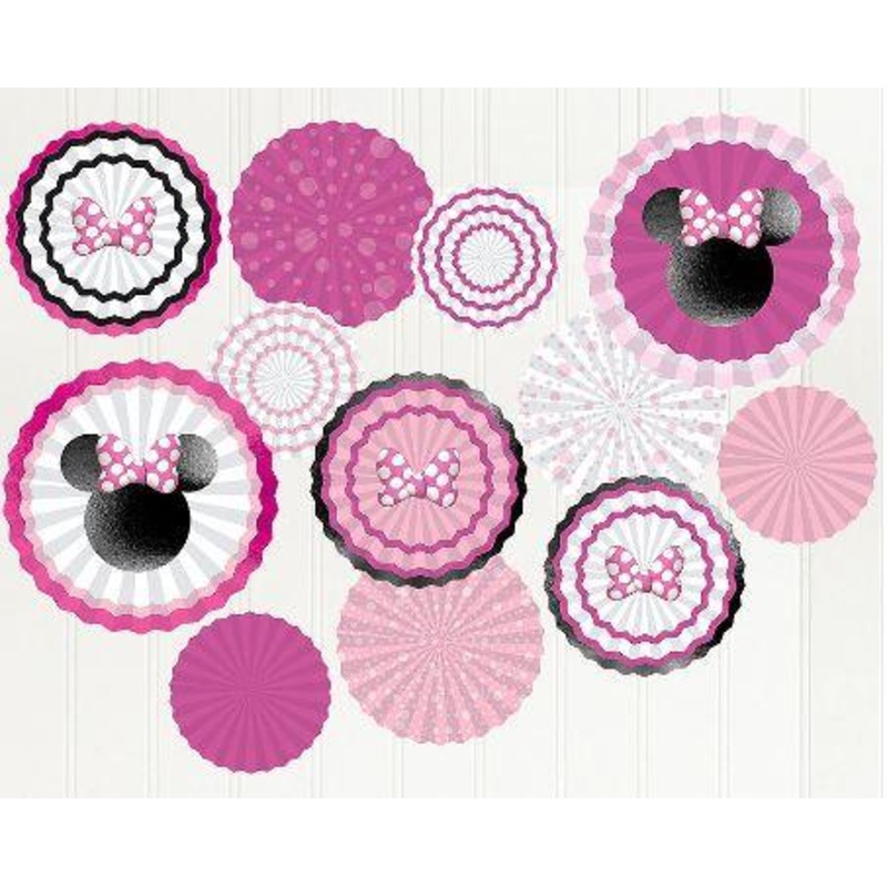 Minnie Mouse Paper Fan Decorating Kit  | 17pcs