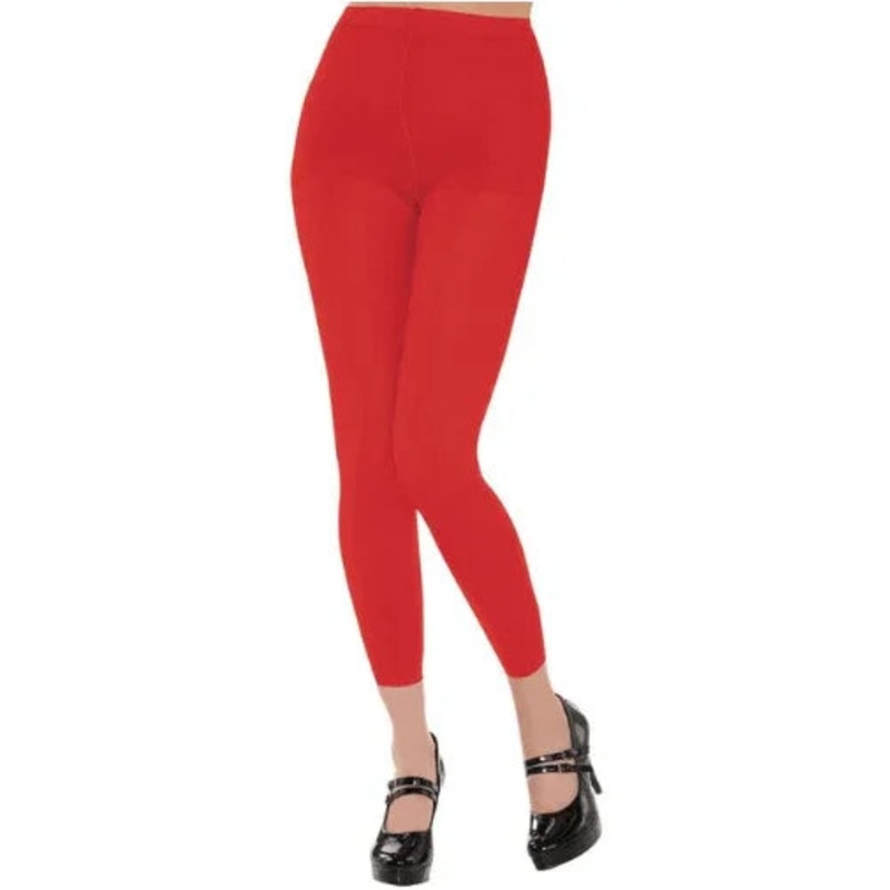 Red Footless Tights Adult | 1ct