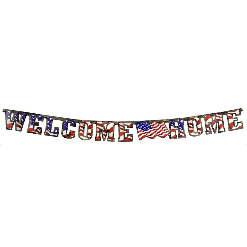 Welcome Home American Heroes Patriotic Banner 7.5′ | 1 ct