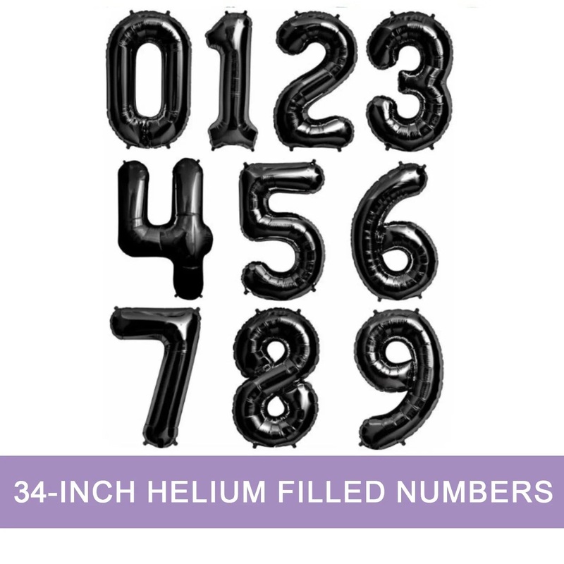 Black Jumbo Number Balloons 34 | 1 ct
