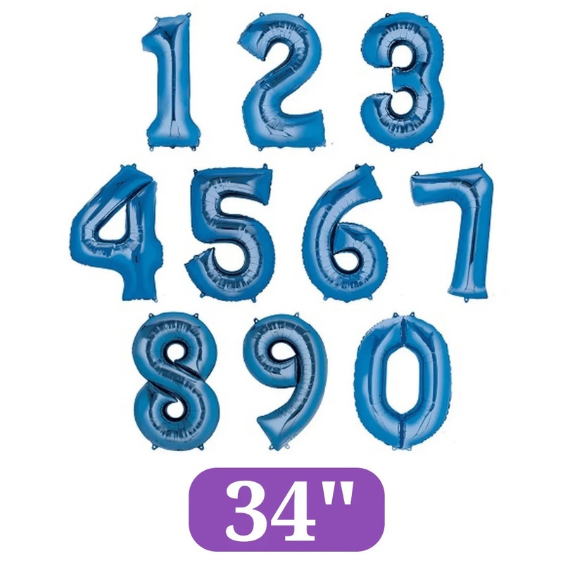 Blue Jumbo Number Balloons 34 | 1 ct