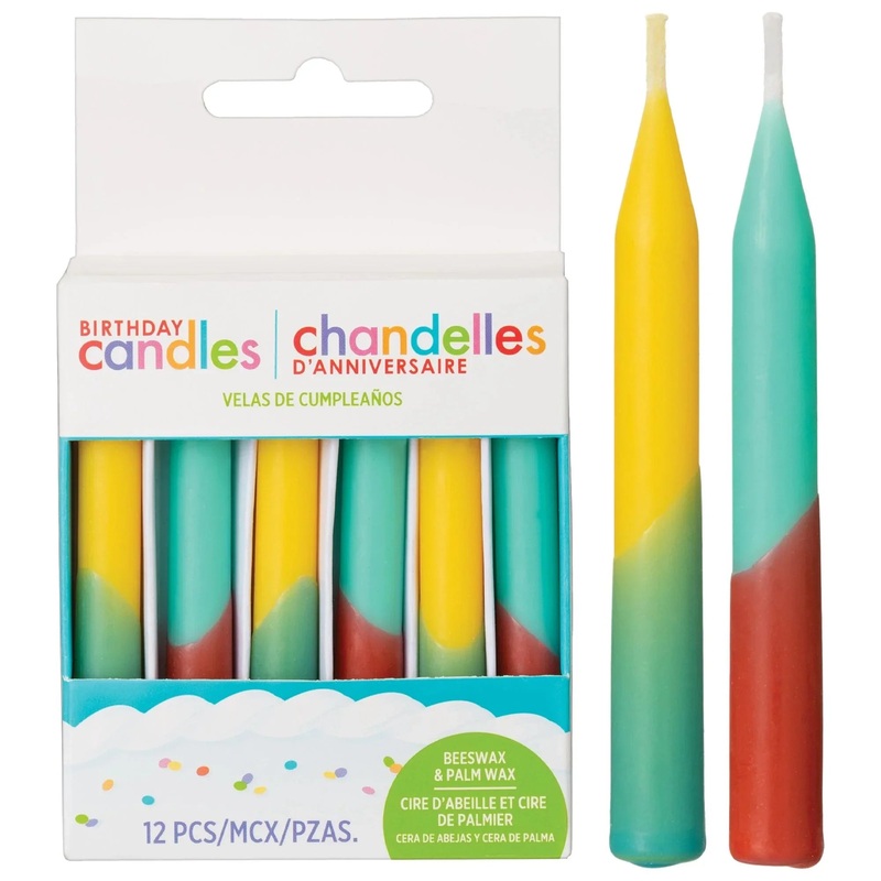 Dipped Beeswax & Palm Wax Birthday Candles 3.25 | 12 ct