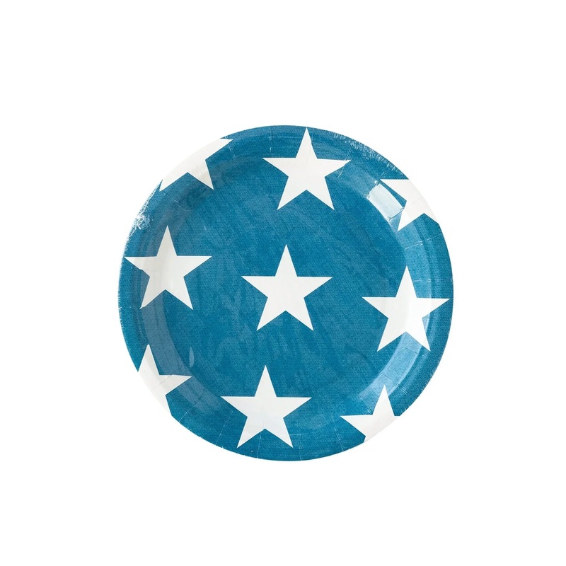 Hamptons Navy Star Round Paper Plates 9 | 8ct