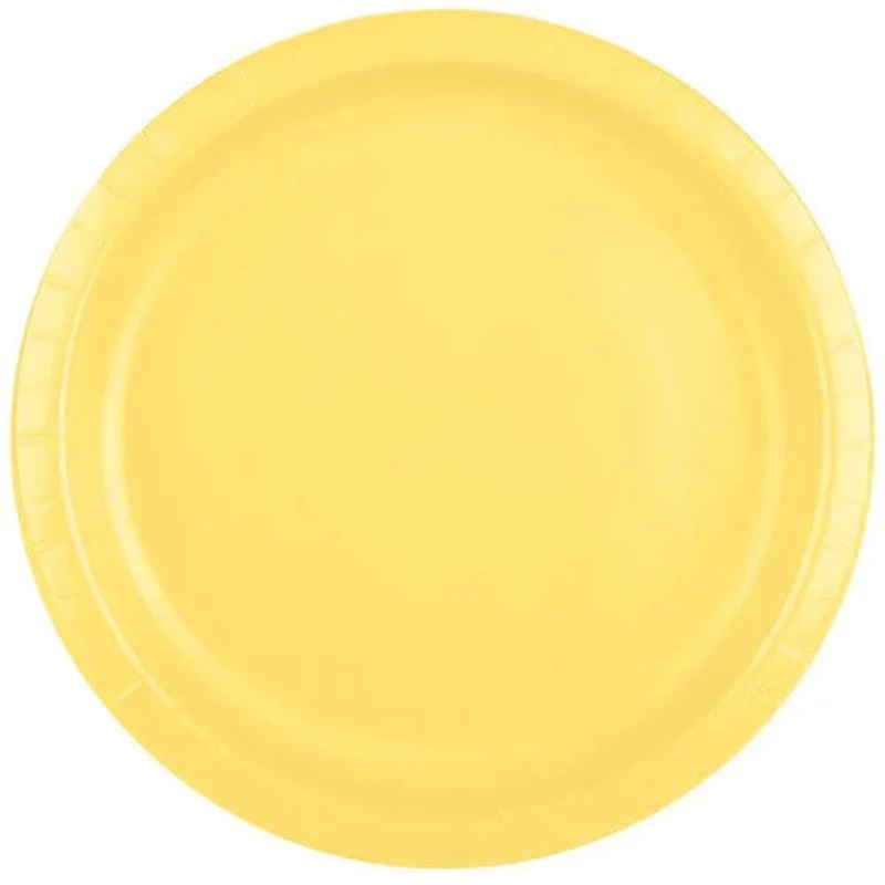Light Yellow Round Dinner Paper Plates 10 | 24ct