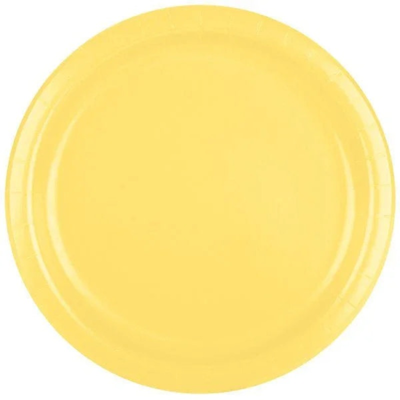 Light Yellow Round Lunch Paper Plates 9 | 24ct