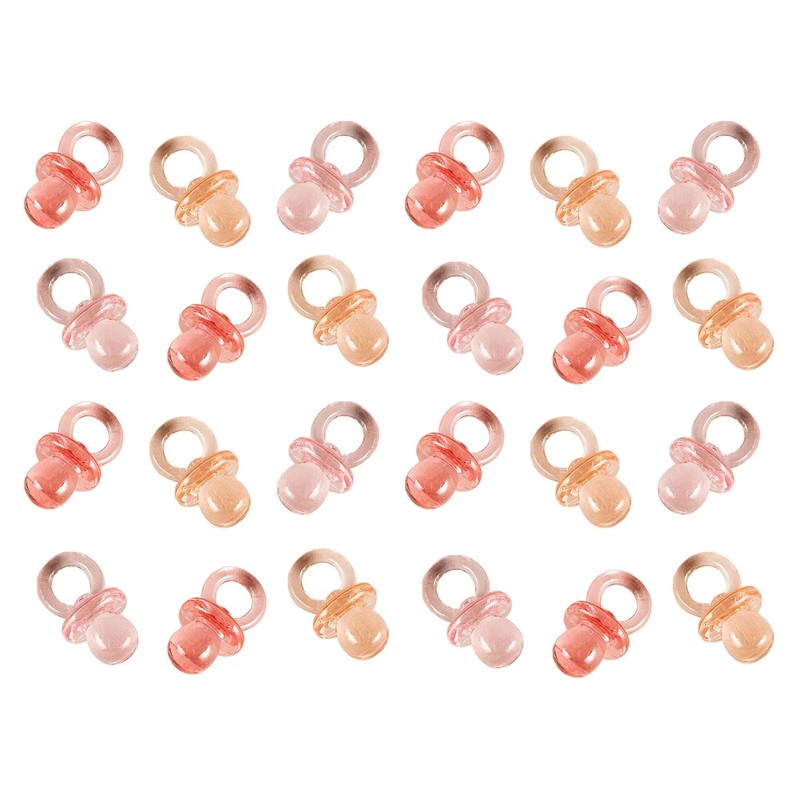 Mini-Pacifiers Party Favors Pink 1 x 1/2 | 24ct