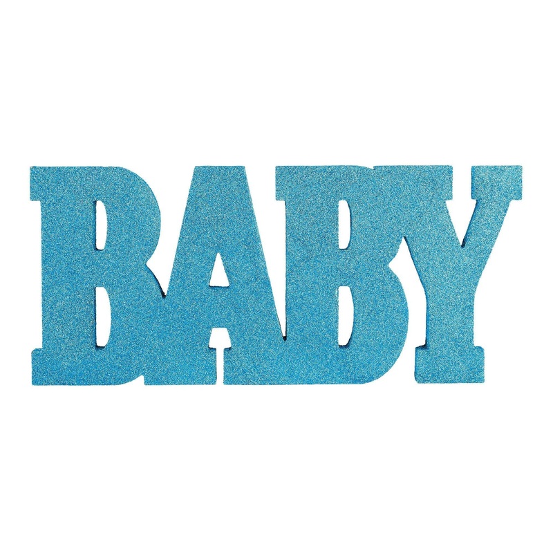 Oh Baby Boy Glitter Blue Baby Sign 8×18 | 1ct