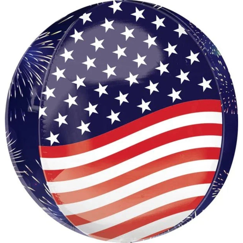 Stars & Stripes Fireworks Orbz Balloon | 1ct