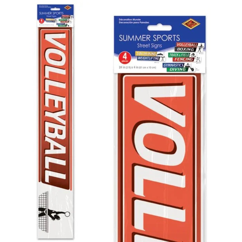 Summer Sports Street Sign Cutouts 4 x 24 | 4 ct
