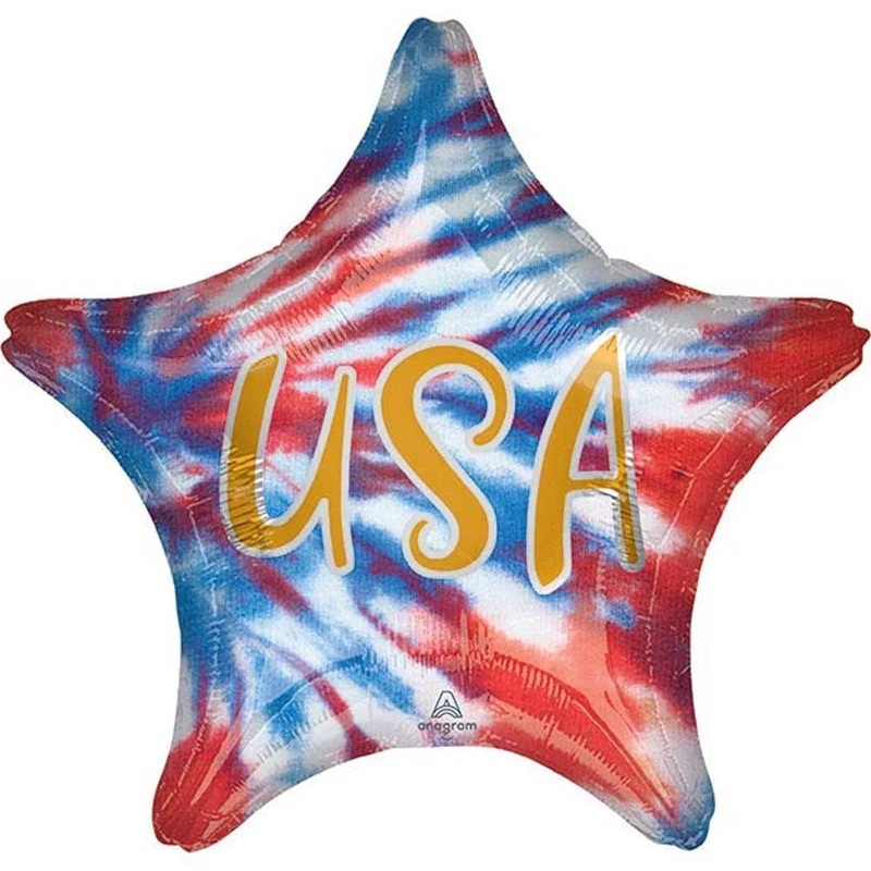 Tie-Dye USA Star Mylar Balloon 19 | 1ct