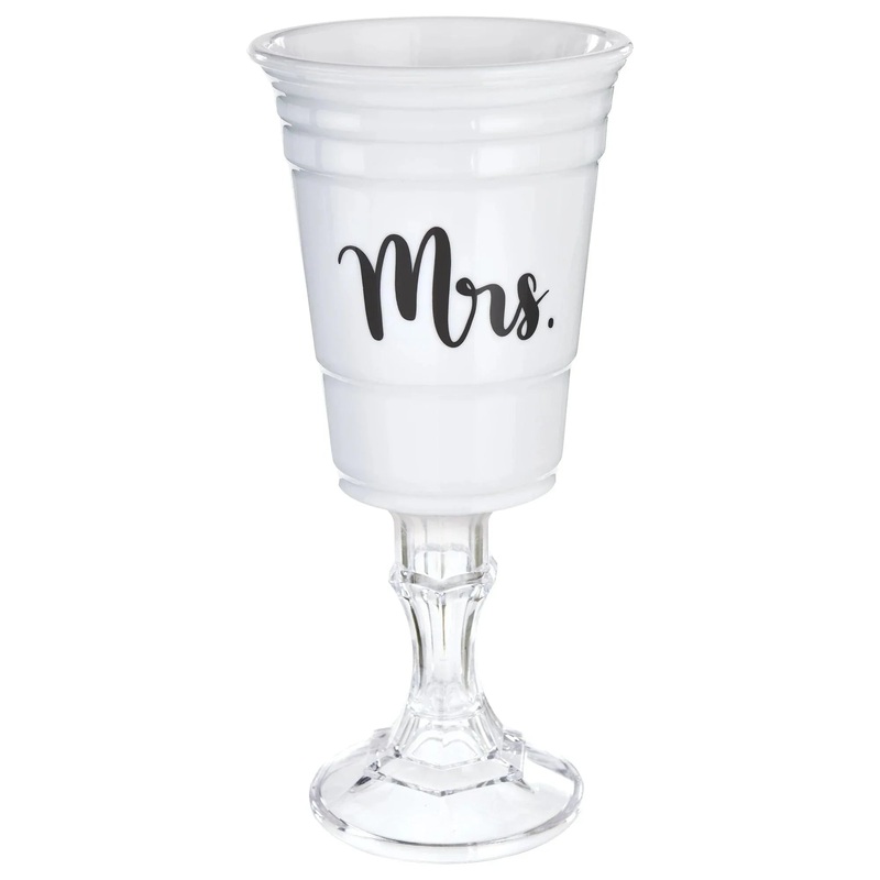 White Mrs. Party Cup w/ Stand | 1ct