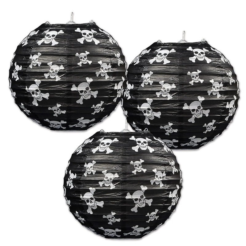 16in Jolly Roger Paper Lantern | 1 ct