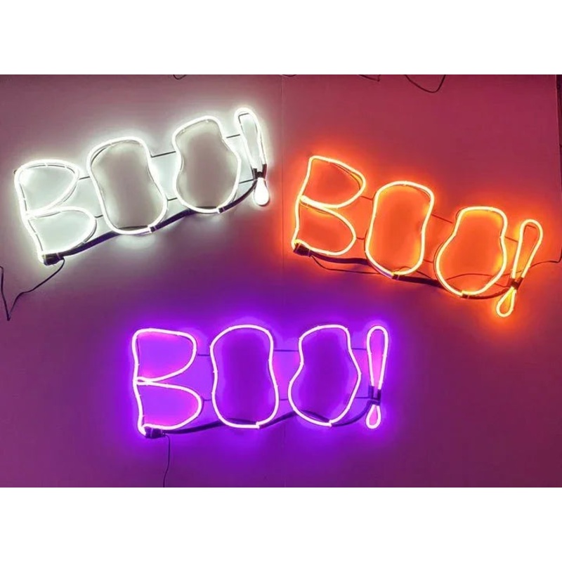 17in Boo LED Sign Assorted Colors | 1 ct