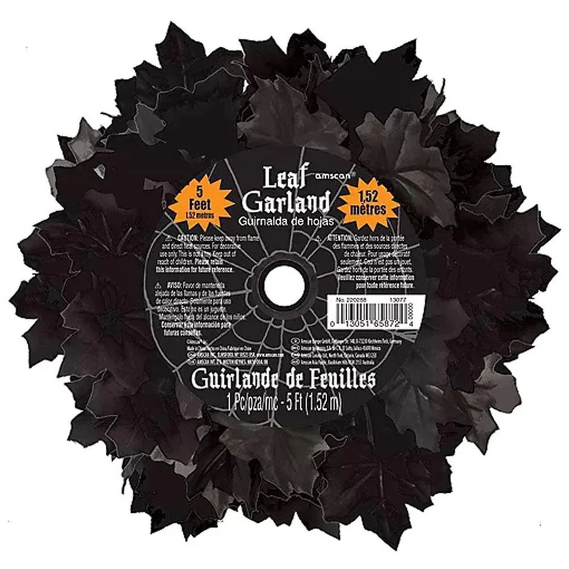 Black Leaf Garland 5′ | 1CT