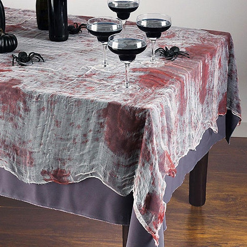 Bloody Gauze Fabric Tablecloth, 60in x 84in | 1ct