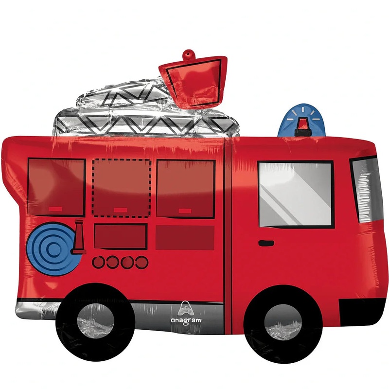 Fire Truck Supershape Balloon 26×22 | 1ct