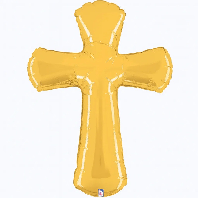 Gold Cross Supershape Balloon 44 | 1ct