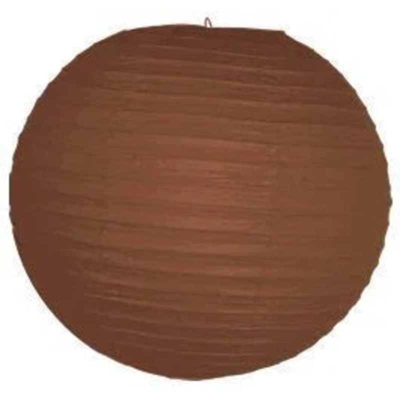 12in Halloween Brown Round Lantern | 1 ct