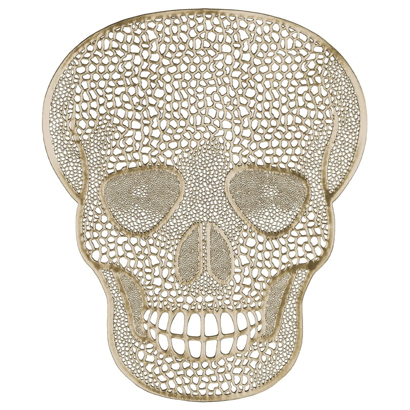 Halloween Glam Boneyard Skull Placemat | 1ct
