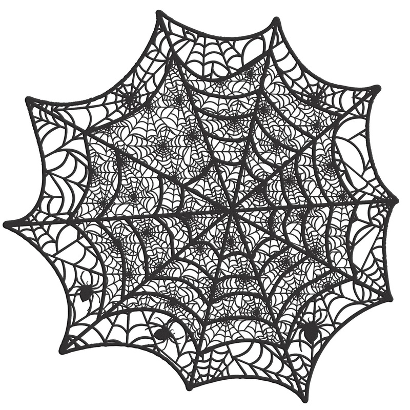 Halloween Plastic Spiderweb Placemat | 1ct