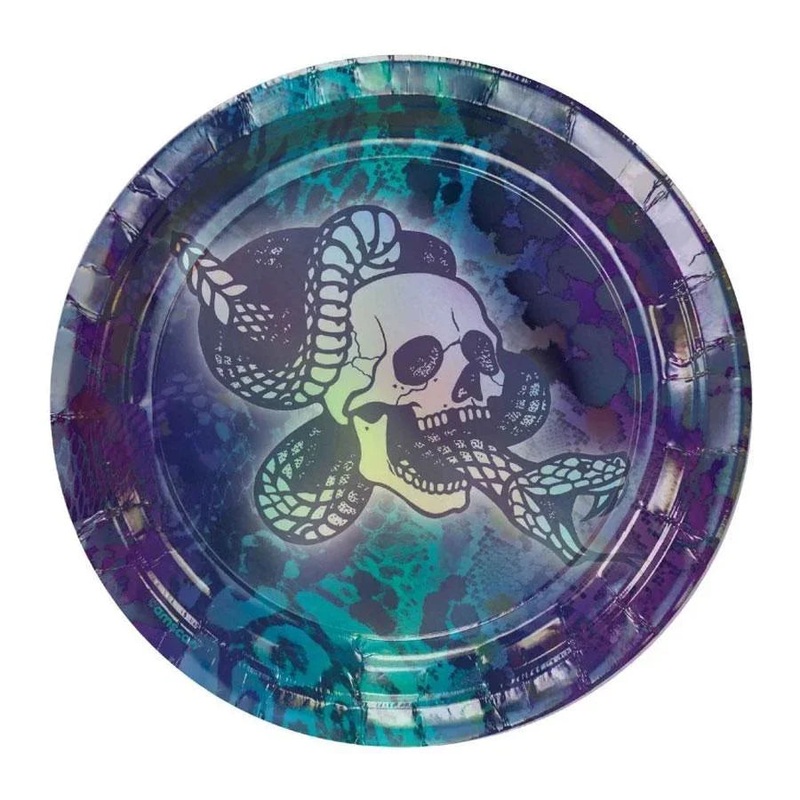 Iridescent Midnight Mayhem Paper Dessert Plates 7in | 8ct