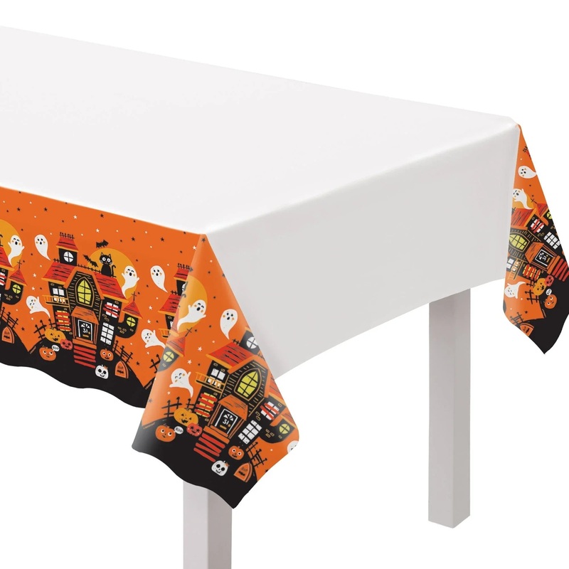Spooky Friends Halloween Plastic Table Covers, 54in x 84in | 3ct