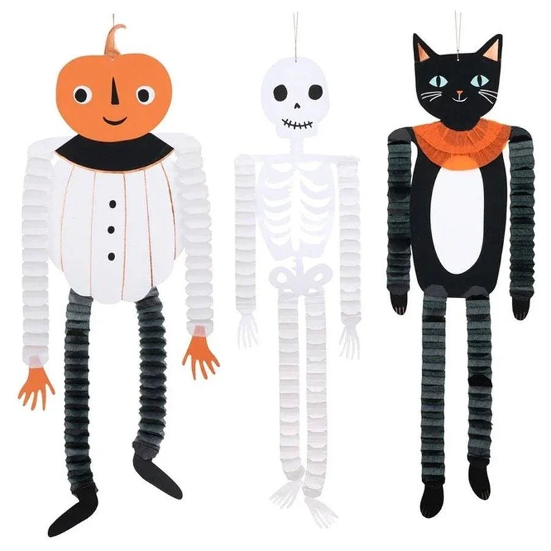 Vintage Halloween Honeycomb Decorations | 3ct