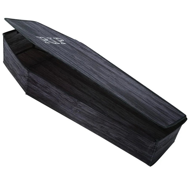 Wood-Look Halloween Coffin Prop With Lid 60 | 1 ct