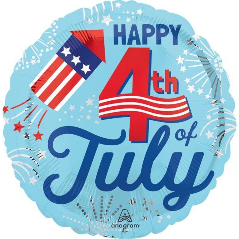 4th Of July Bursts Mylar Balloon 18 | 1 ct