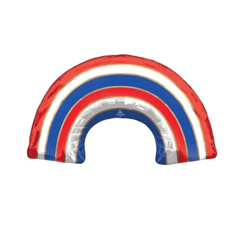 4th Of July Rainbow SuperShape Mylar Balloon 34 | 1 ct