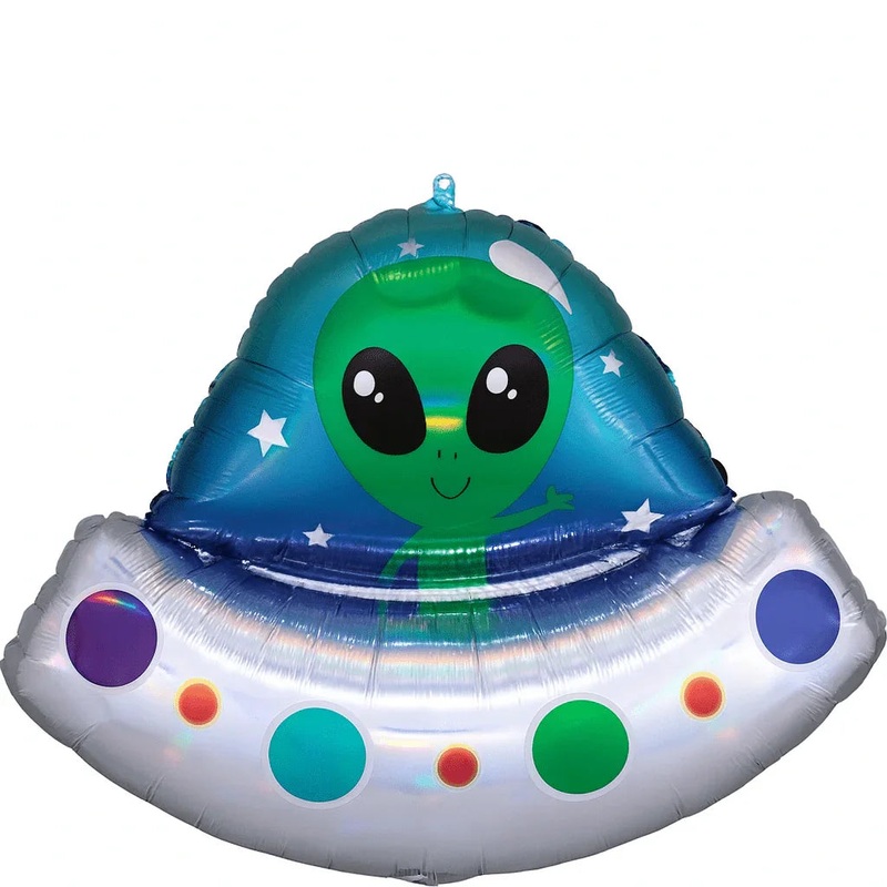Alien Space Ship Supershape Mylar Balloon 28×21 | 1ct