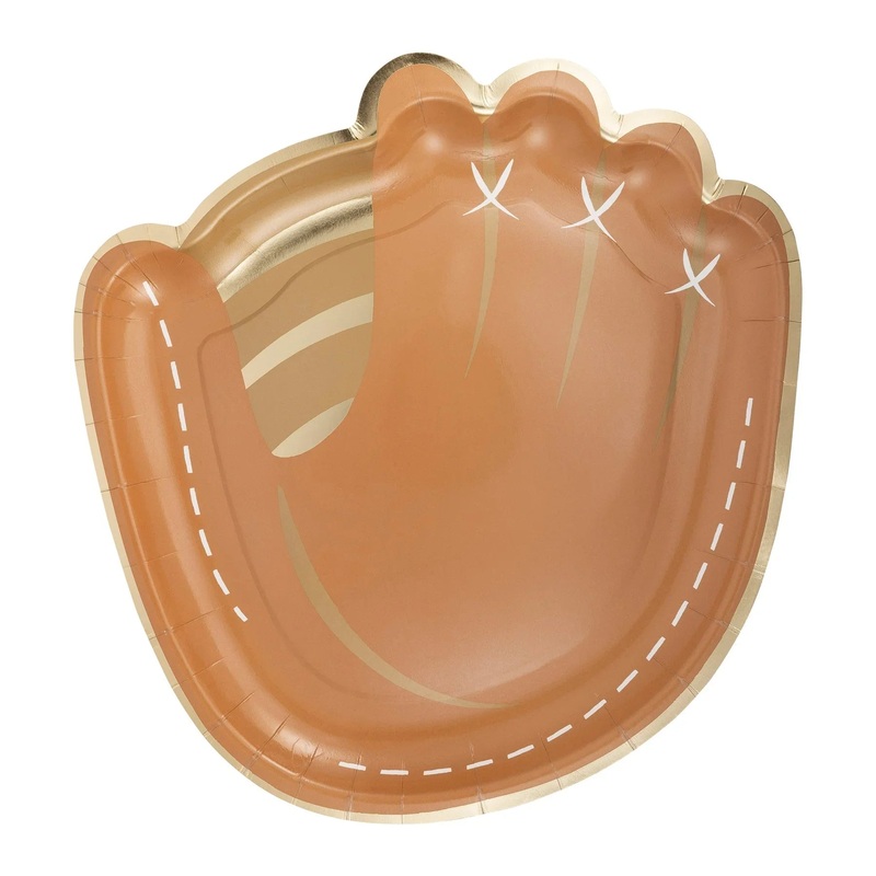Baseball Mitt Shaped Paper Plate 11 | 8 ct