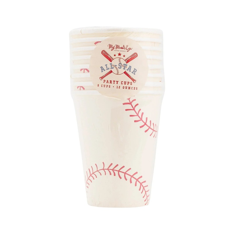 Baseball Paper Cups 12oz. | 8 ct