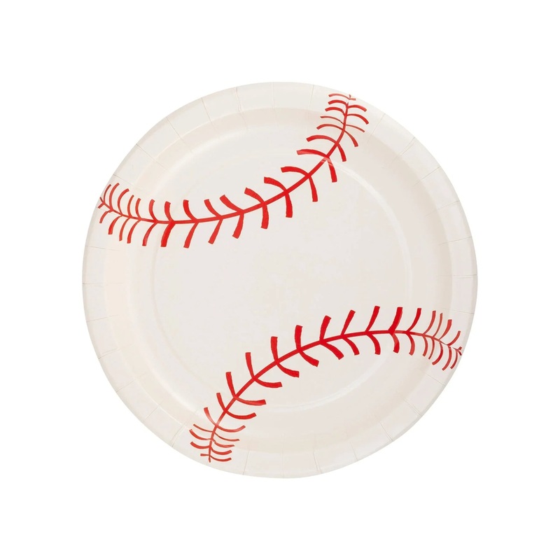 Baseball Shaped Paper Plates 8 | 8 ct