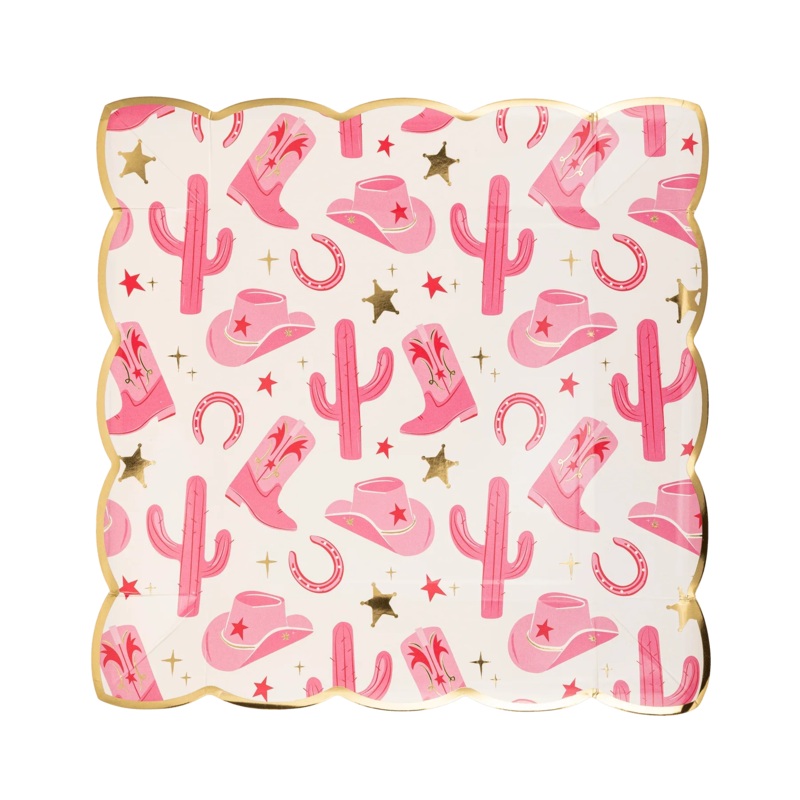 Cow Gal Pattern Paper Plate 9 | 8 ct